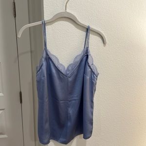 Abercrombie & Fitch Sky Blue Satin and Lace Camisole